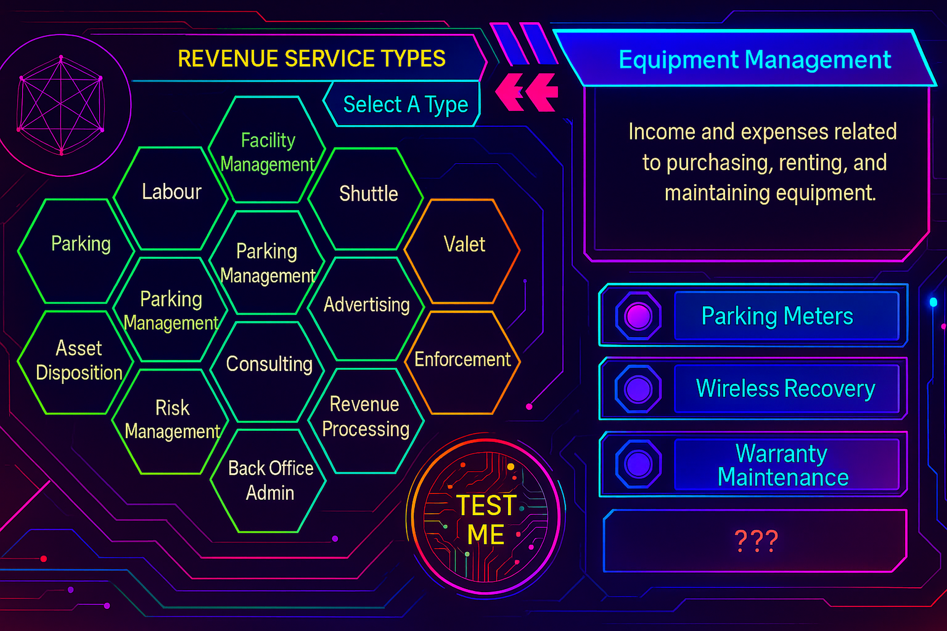Accounting Memory Game interface