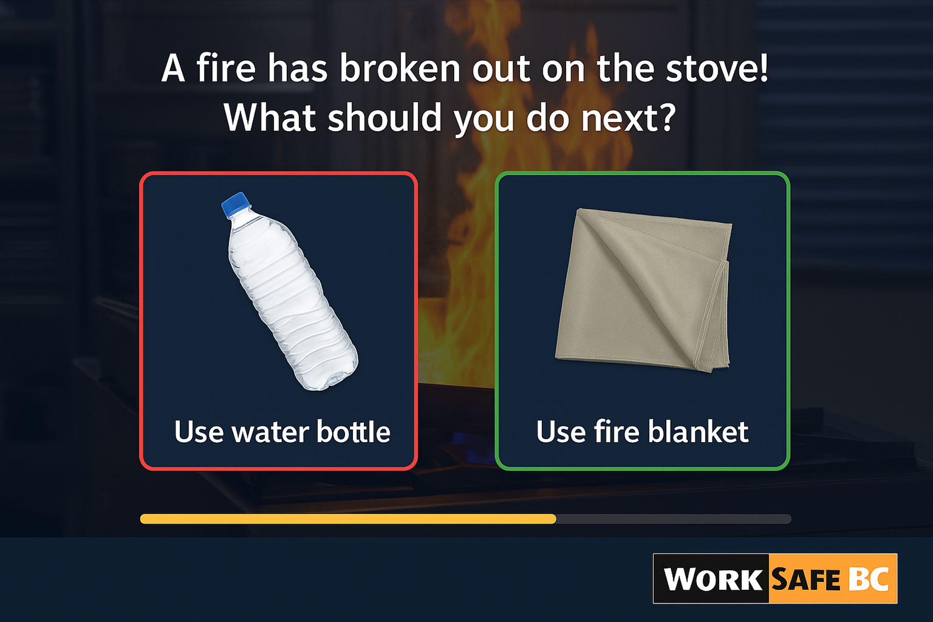 Choose-your-own-adventure safety scenario interface