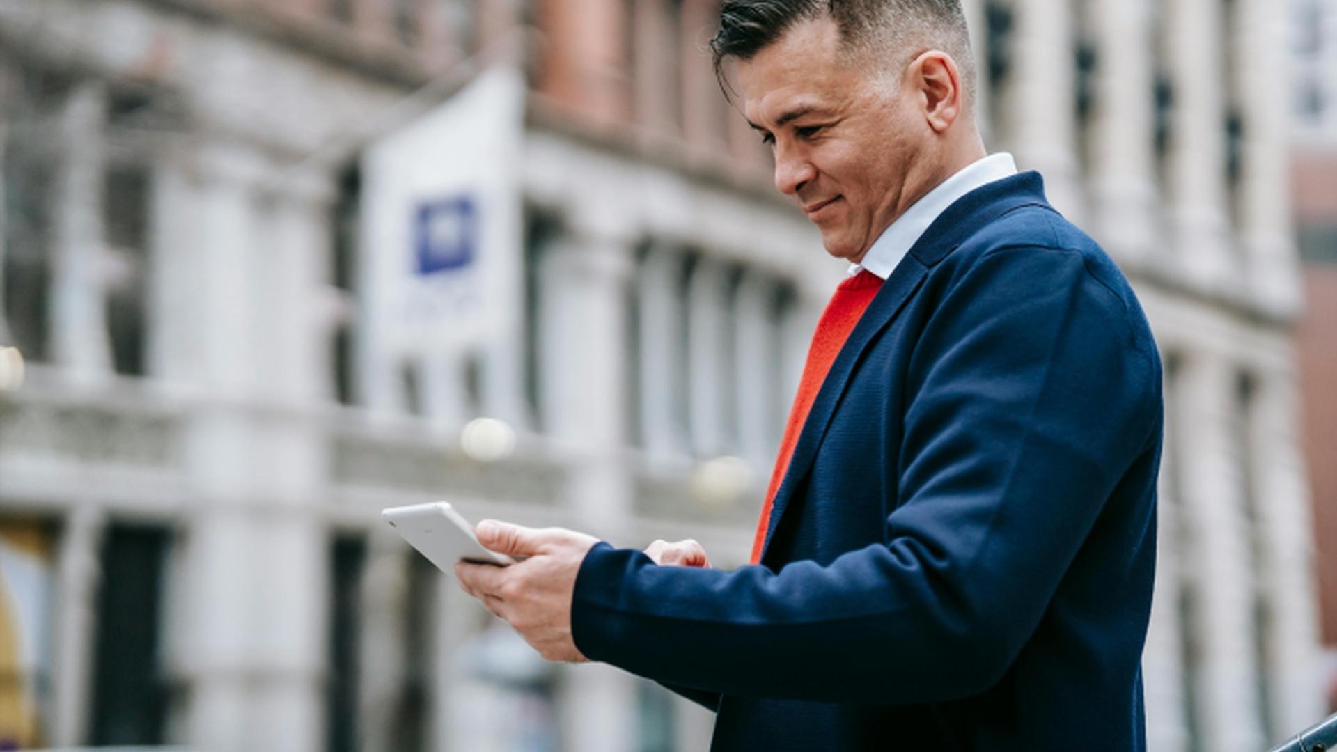 Person using a new computer system